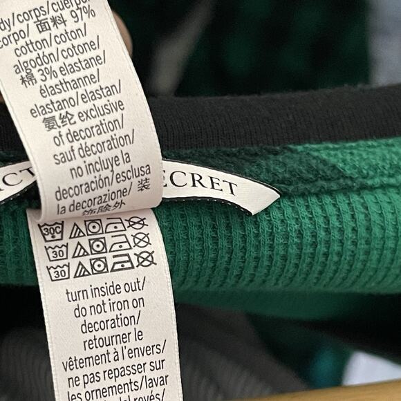 Victoria's Secret Check Print Thermal One Piece Pajama Size L Loungewear - Picture 7 of 8